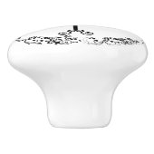 Zwart-wittekende ruimte Bodice Dress Form Cera Keramische Knop (Zijkant)