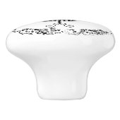 Zwart-wittekende ruimte Bodice Dress Form Cera Keramische Knop (Zijkant)