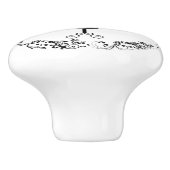 Zwart-wittekende ruimte Bodice Dress-formulier Keramische Knop (Zijkant)