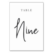 Zwart-wittekende tabellijn met scripts kaart (Achterkant)