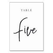 Zwart-wittekende tabelversie met scripts kaart (Achterkant)