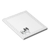 Zwart-wittekenfilmdoosje met poten notitieblok (Schuin)