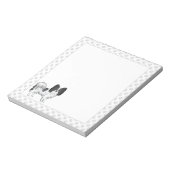 Zwart-wittekenfilmdoosje met poten notitieblok (Linkerzijde)