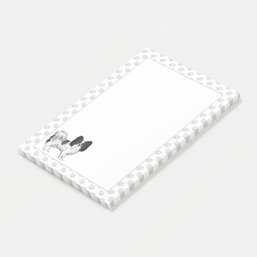 Zwart-wittekenfilmdoosje met poten post-it® notes (Schuin)