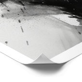 Zwart-wittekening van een vrouwengezicht poster (Hoek)