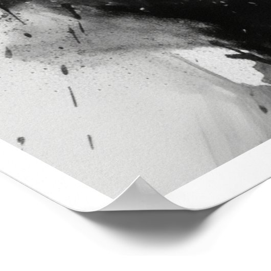 Zwart-wittekening van een vrouwengezicht poster (Hoek)