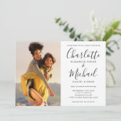 Zwart-wittekenscript foto's Weddenschap Kaart (Staand voorkant)