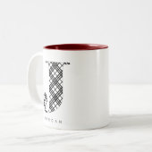 Zwart-wittekentaart J Tweekleurige Koffiemok (Voorkant links)