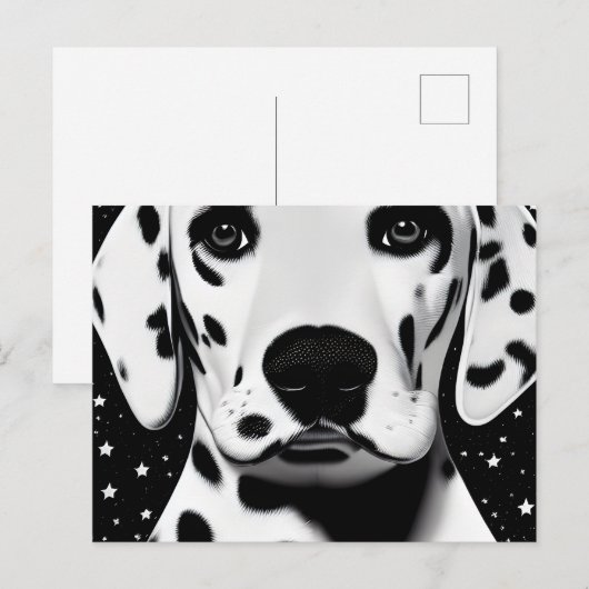 Zwart-wittekletteraar Dalmatian Puppy Briefkaart (Voorkant / Achterkant)