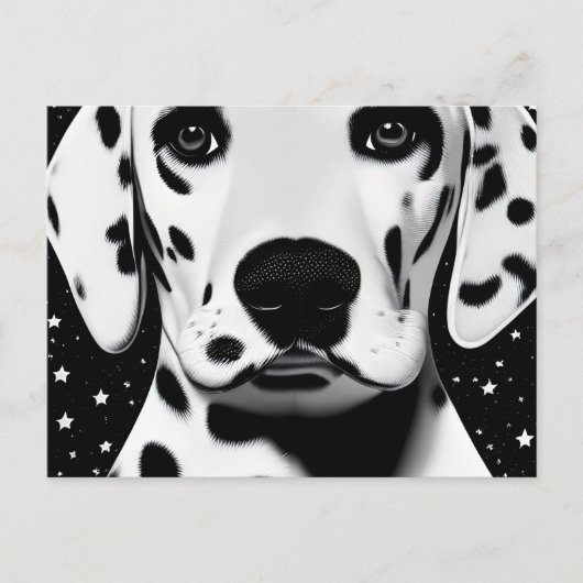Zwart-wittekletteraar Dalmatian Puppy Briefkaart (Voorkant)