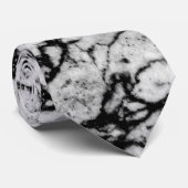 Zwart-wittekonpatroon Stropdas (Opgerold)