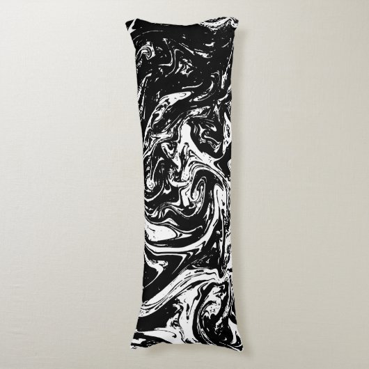 Zwart-wittekooltje Lichaamskussen (Voorkant Verticaal)