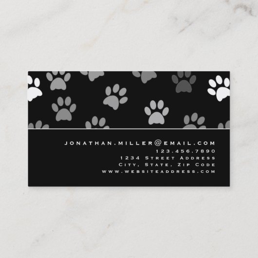 Zwart-wittekoppen Visitekaartje (Achterkant)