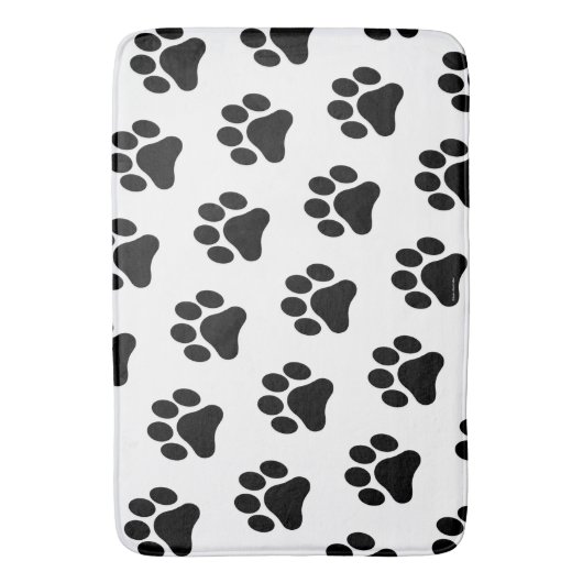 Zwart-wittekoppringspatroon — Bath Mat (Voorkant Verticaal)