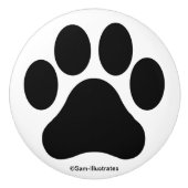 Zwart-wittekruitpatroon Keramische Knop (Voorkant)