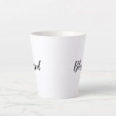 Zwart-wittekst aangepast aangepast script, schatti latte mok (Voorkant)