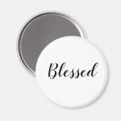 Zwart-wittekst aangepast aangepast script, schatti magneet (Voorkant / Achterkant)