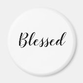 Zwart-wittekst aangepast aangepast script, schatti magneet (Voorkant)