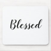 Zwart-wittekst aangepast aangepast script, schatti muismat (Voorkant)