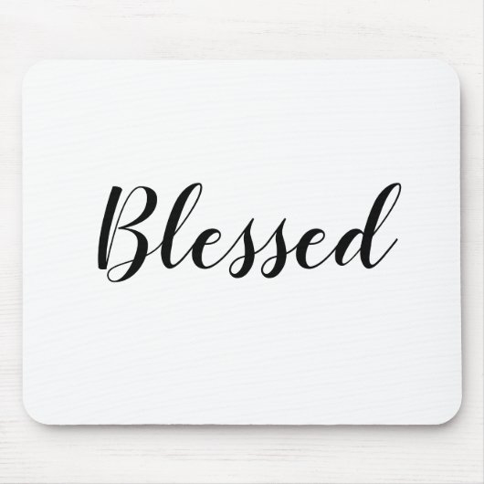 Zwart-wittekst aangepast aangepast script, schatti muismat (Voorkant)