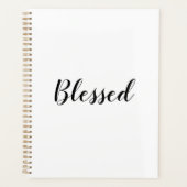 Zwart-wittekst aangepast aangepast script, schatti planner (Voorkant)