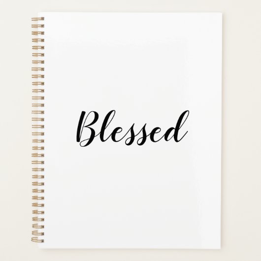 Zwart-wittekst aangepast aangepast script, schatti planner (Voorkant)