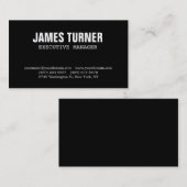 Zwart-wittekst met moderne stijl Professional Visitekaartje (Voorkant / Achterkant)