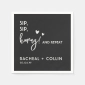 Zwart-wittekst op basis van eenvoudige grappigheid servet (Voorkant)