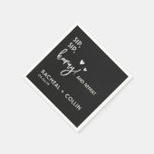 Zwart-wittekst op basis van eenvoudige grappigheid servet (Hoek)