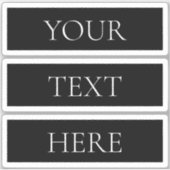  zwart-wittekst van de klasse sticker (Voorkant)