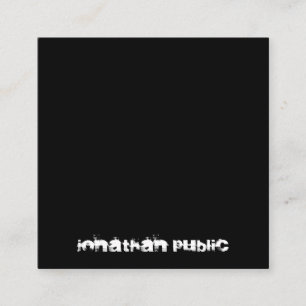 Zwart-wittekst zwart-wit B&W legant minimalistisch Vierkante Visitekaartje