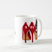 Zwart-witten in Red Shoe Koffiemok (Voorkant rechts)