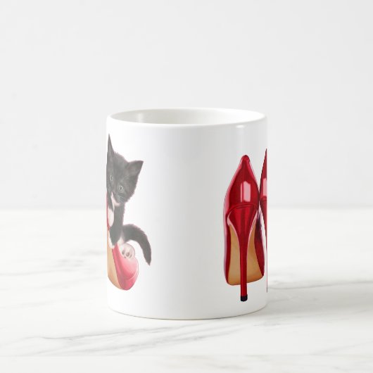 Zwart-witten in Red Shoe Koffiemok (Center)