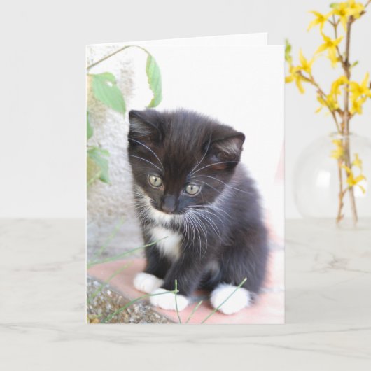 Zwart-witten Kaart (Gele Bloem)