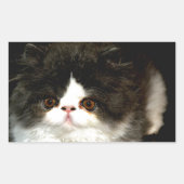 Zwart-witten Rechthoekige Sticker (Voorkant)