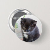 Zwart-witten Ronde Button 5,7 Cm (Voorkant /achterkant)