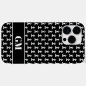 Zwart-witteprikschaken, aangepast monogram Case-Mate iPhone case (Achterkant (horizontaal))