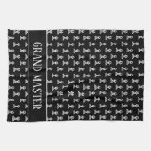 Zwart-witteprikstuk op maat theedoek (Horizontaal)