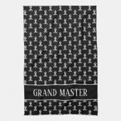 Zwart-witteprikstuk op maat theedoek (Verticaal)