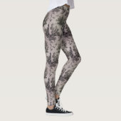 Zwart-witteprofiel afdrukken leggings (Rechts)