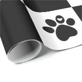 Zwart-wittevierkant afdrukken cadeaupapier (Rol Hoek)