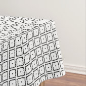 Zwart-wittevierkant-puntenpatroon Tafelkleed (Voorbeeld)