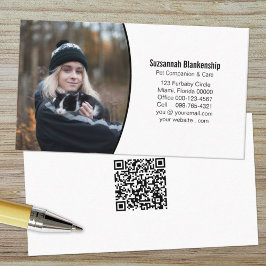 Zwart-wittewit - QR-code voor foto's Visitekaartje