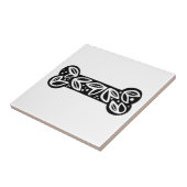 Zwart-wittewit Tegeltje (Zijkant)