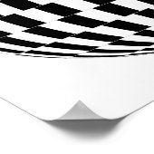 Zwart-wittewitdesnapall Poster (Hoek)