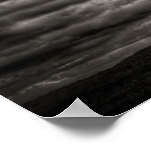 Zwart-wittijdloze boomstructuur Poster (Hoek)