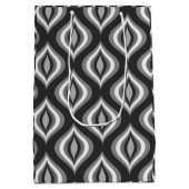 Zwart-wittrappen Moderne geometrische patronen Medium Cadeauzakje (Achterkant)