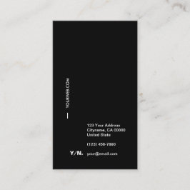 Zwart-witTypografie Verticaal Visitekaartje