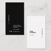 Zwart-witTypografie Verticaal Visitekaartje (Voorkant / Achterkant)