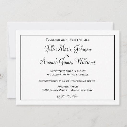 Zwart-wituitzicht Kaart (Voorkant)